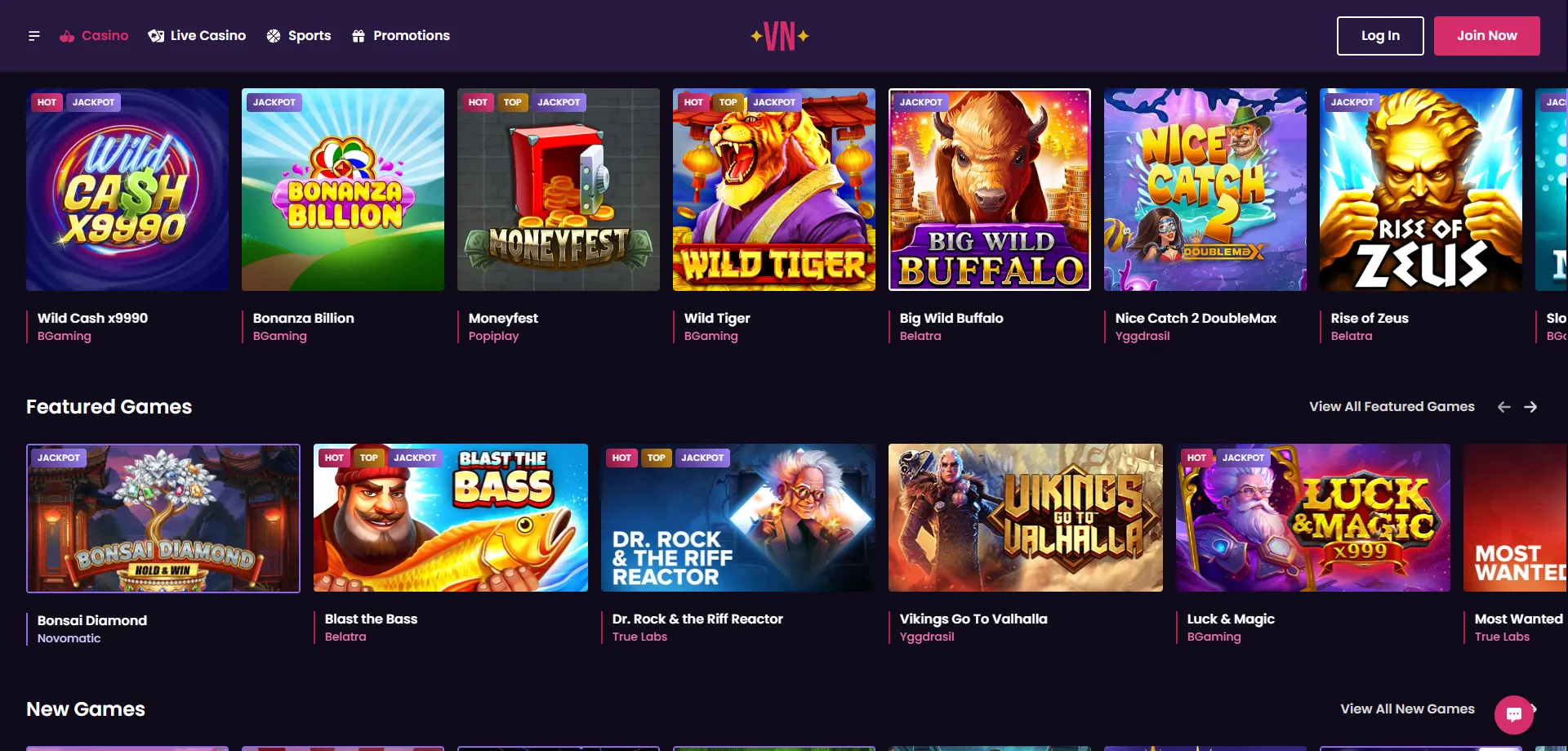 Mobile Slots bei Vegas Now Casino – über 13.000 Spiele auf dem Smartphone